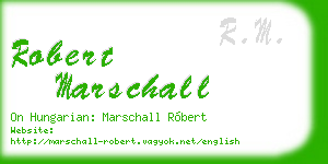 robert marschall business card