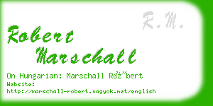 robert marschall business card
